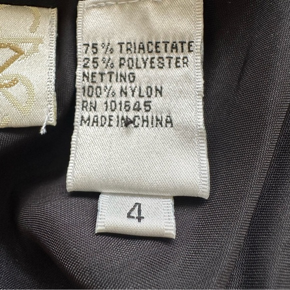 Y2K 90’s Long Black Formal Dress Cache Women 4 Vtg NWT Classic Cocktail Prom LBD - Picture 12 of 16